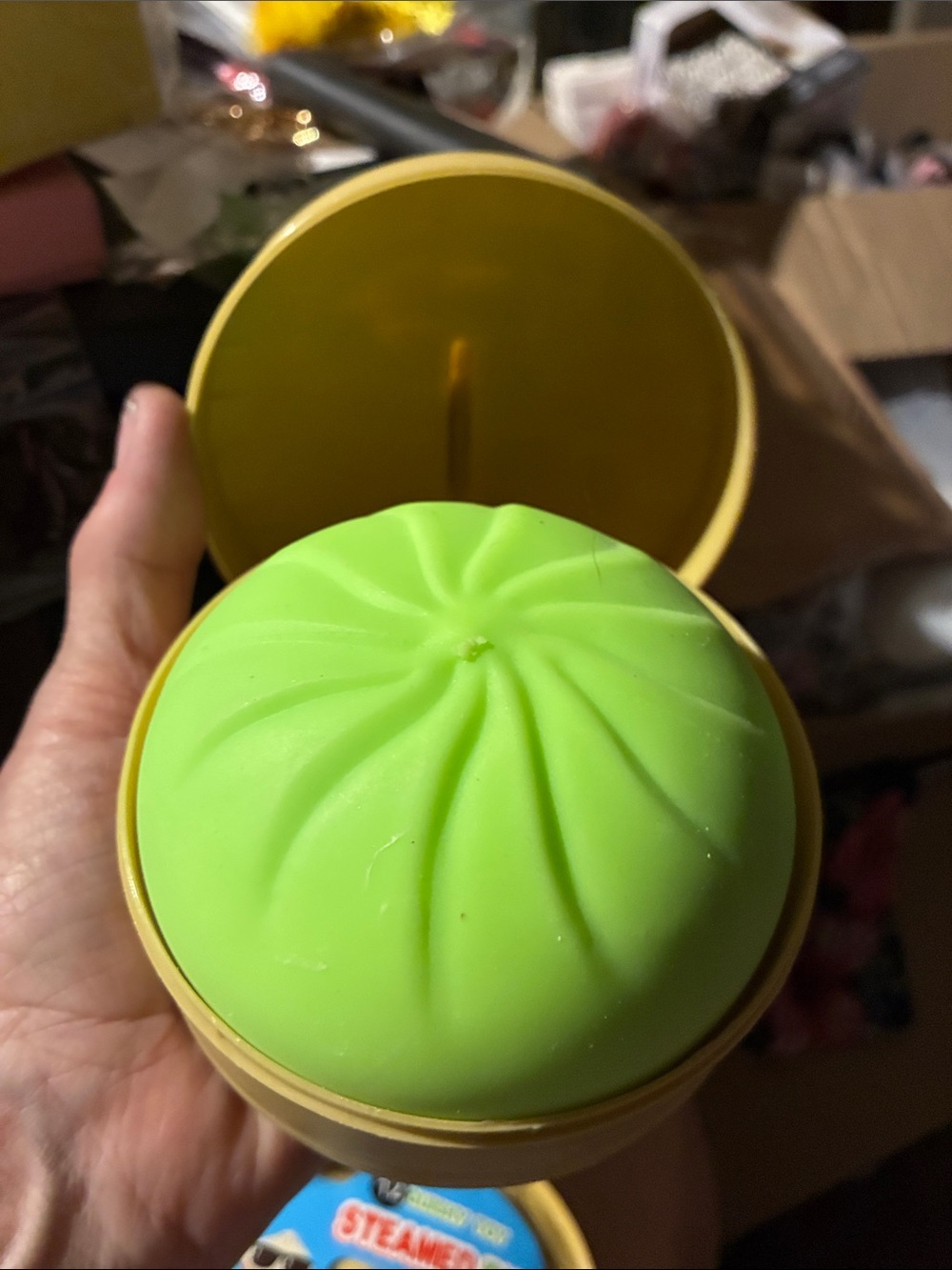 Green squishy steamed bun